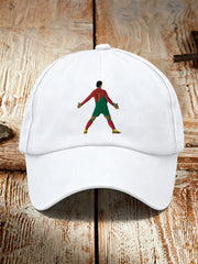 Football player print casual unisex cap