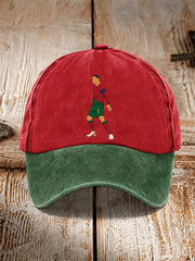 Football player print casual unisex cap