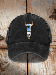 Football player print casual unisex cap
