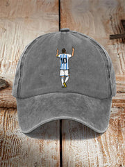 Football player print casual unisex cap