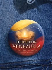 Unisex Pray For Venezuela Print Brooch