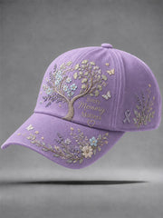 Alzheimer's Theme "Every Membery Matters" Floral Print Casual Unisex Hat