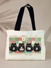 Mahjong Print Casual Canvas Bag(45*42)