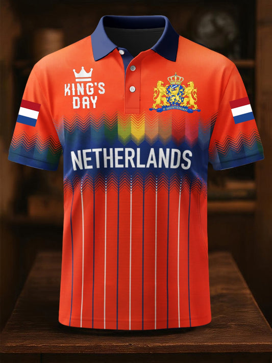 Heren Dames Konings Dag Nederlandse Republiek Leeuw Nederland Vlag shirt