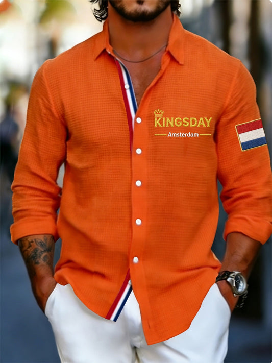 Heren Koningsdag Wafelshirt