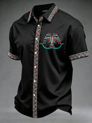 Men's Indigenous Totem Art Casual Shirt