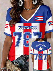 Women's Puerto Rico Printed short-sleeved T-shirt