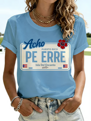 Women's Puerto Rico Printed short-sleeved T-shirt