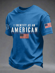 Men's I Identify As An American Casual Patriot Tee