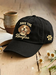 Unisex Save The Beagles Print Hat