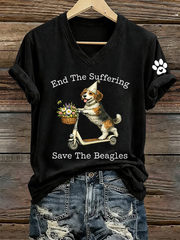 Women's End The Suffering Save The Beagles Short-sleeved T-shirt