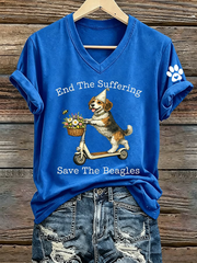 Women's End The Suffering Save The Beagles Short-sleeved T-shirt