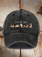 Unisex Love Not Labs Save The Beagles Print Hat