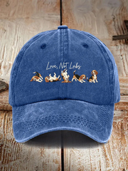 Unisex Love Not Labs Save The Beagles Print Hat