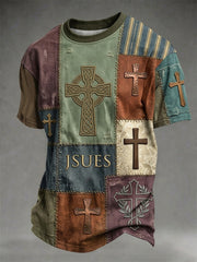 Men's Christian Cross Print Tee