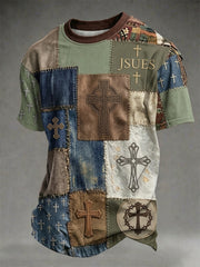 Men's Christian Cross Print Tee