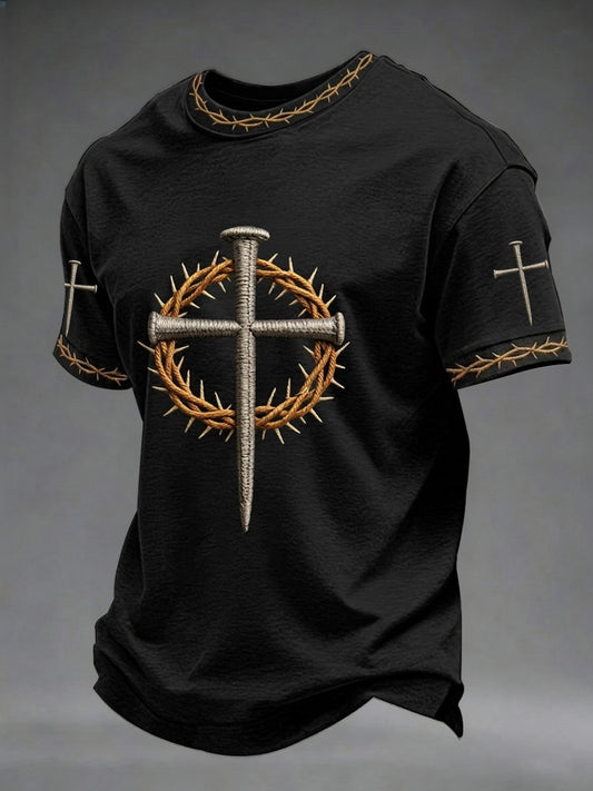 Men's Christian Cross Print Tee