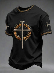 Men's Christian Cross Print Tee