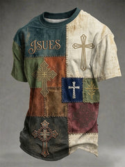 Men's Christian Cross Print Tee