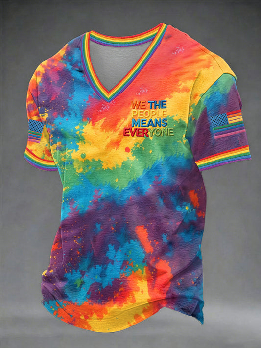 Men's Pride Month V-neck T-shirt