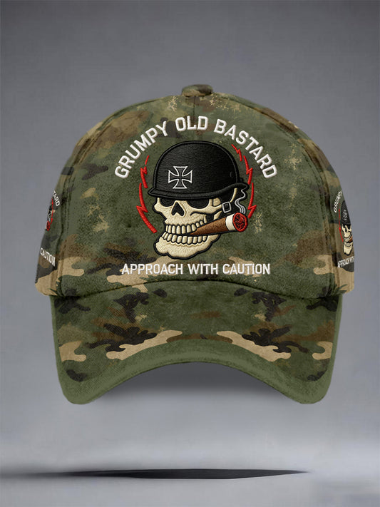 'grumpy old bastard' camouflage unisex hats