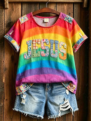Women's Pride Month Print Casual T-Shirt