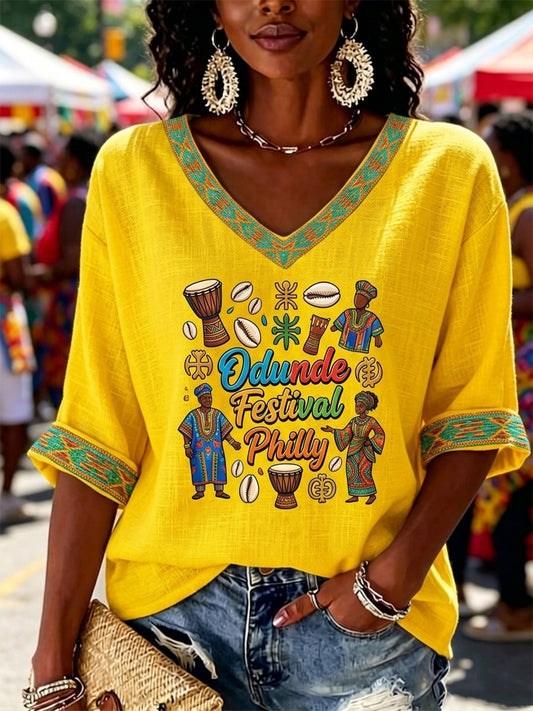 Women's Odunde Festival Printed T-shirt