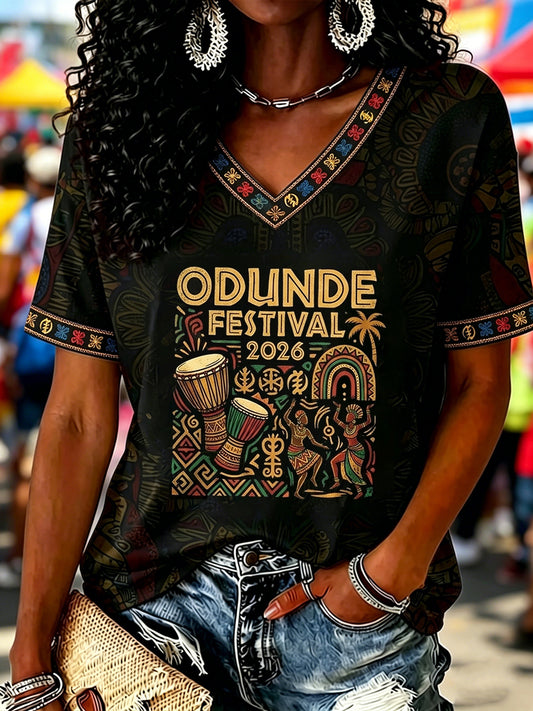 Women's Odunde Festival Printed T-shirt