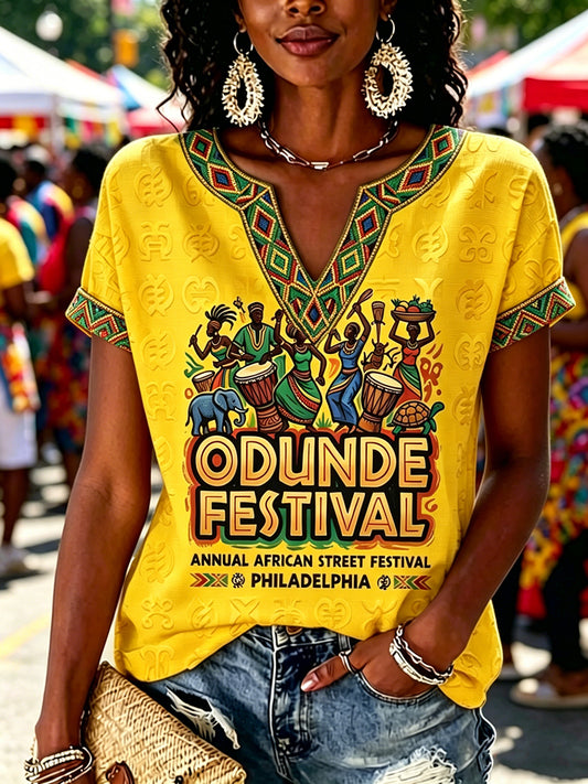 Women's Odunde Festival Printed T-shirt
