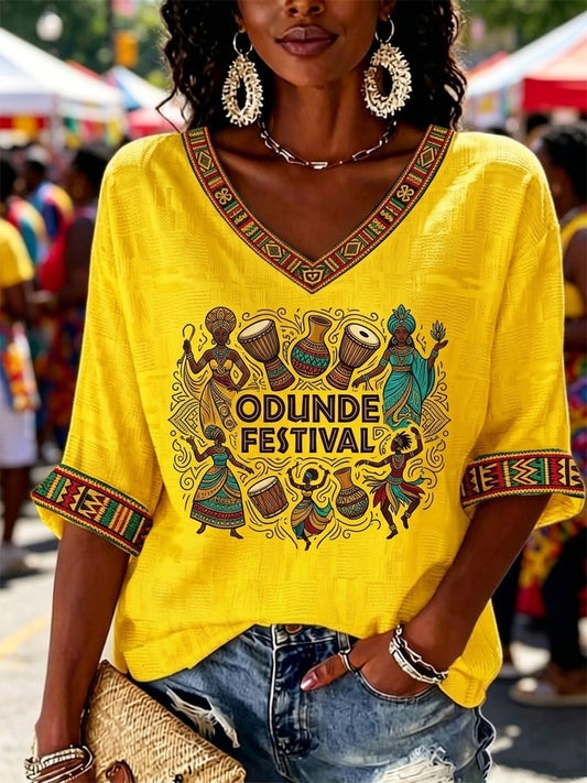 Women's Odunde Festival Printed T-shirt