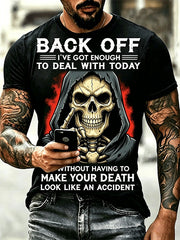 Men's Dark Skull Printed T-shirt
