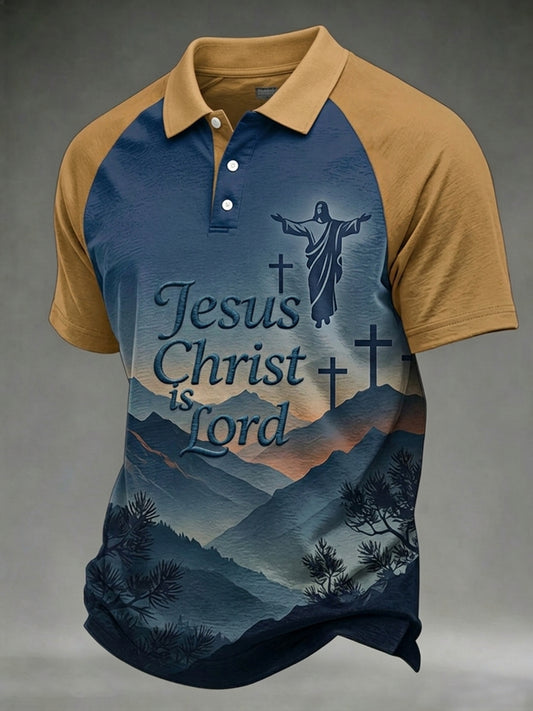 Men's Jesus Christ Is Lord Print Polo