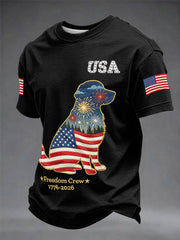 Men's Golden Retriever USA 1776-2026 short sleeves t-shirt