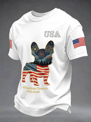 Men's French Bulldog USA 1776-2026 short sleeves t-shirt