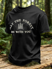 Men's May The Forest Be With You Print T-Shirt