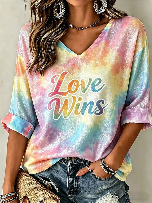 Women's Pride Month Print Casual T-Shirt