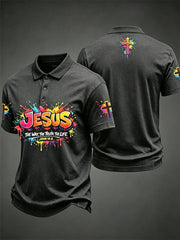 Men's Christian Jesus Cross Short Sleeve T-shirt
