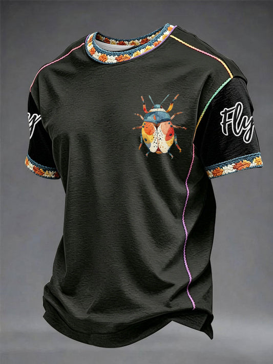Men's Animal and Insect Art Print Casual Unisex T-shirt