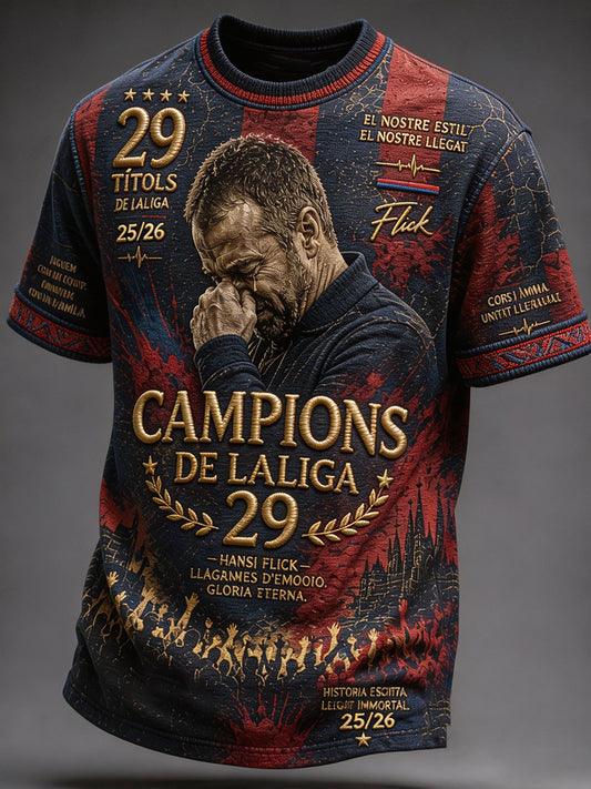 Men's Barcelona Football Lover Printed T-shirt