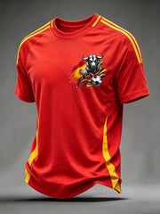 Men's Gift For Spain Soccer Fans Print Casua Tee