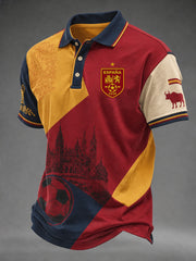 Men's Spanish Football Print Casual Top