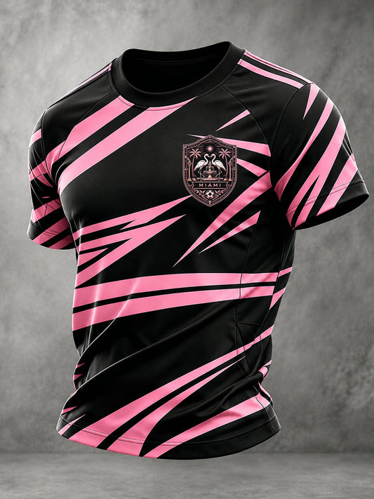 Men's Soccer Print Casual T-Shirt