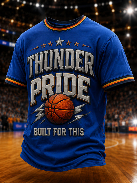 Men's Gift For Basketball Fans Print Casual Tee