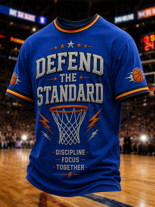 Men's Gift For Basketball Fans Print Casual Tee