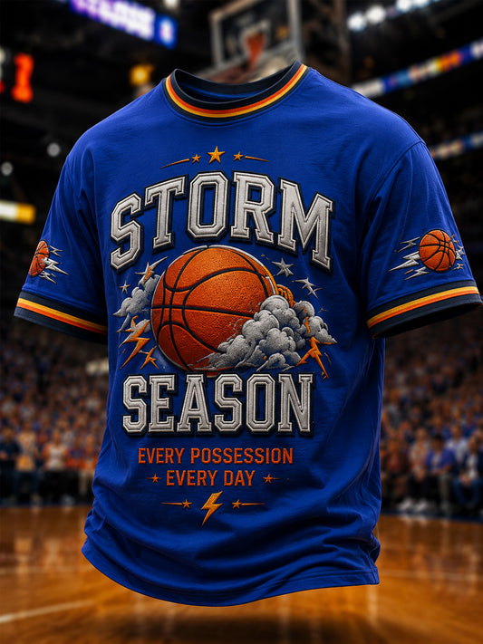 Men's Gift For Basketball Fans Print Casual Tee