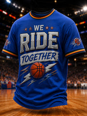 Men's Gift For Basketball Fans Print Casual Tee