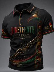 Men's Juneteenth Design Print Casual Top