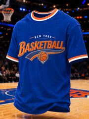 Men's Gift For Basketball Fans Print Casual Tee