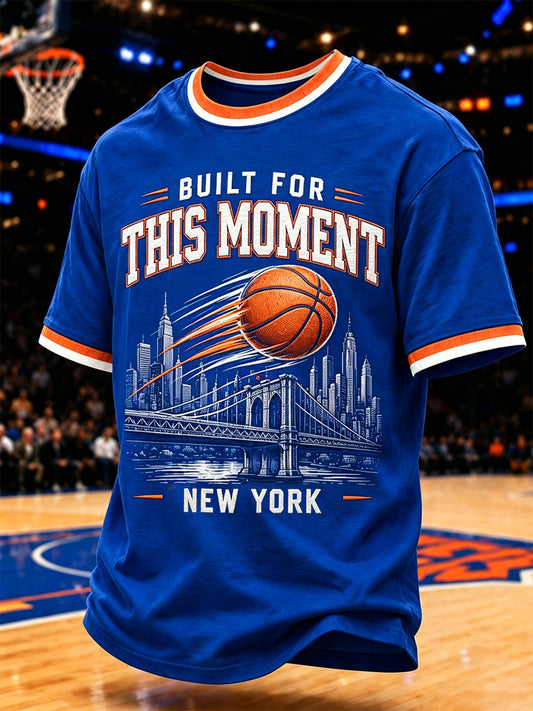 Men's GO NEW YORK GO! Gift For Basketball Fans Print Casual Tee
