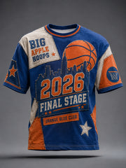 Men's Retro New York City Street Basketball Graphic Tee